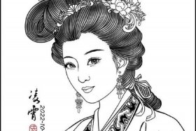 白描仕女人物教程，白描仕女作品