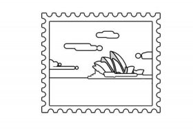 历史邮票简笔画；历史邮票自制