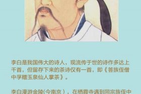 历史人物李白绘画、历史人物资料卡李白