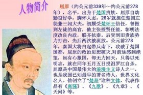 屈原历史人物介绍；屈原人物生平简介