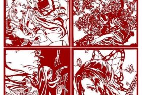 刻纸中国风人物 - 刻纸图案古典人物