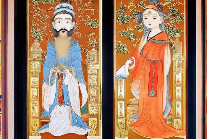 历史人物年画;历史人物年画对开门画 历史人物年画;历史人物年画对开门画