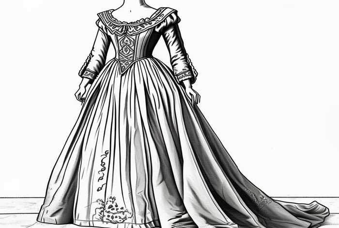 历史服装图片，历史服装图片简笔画