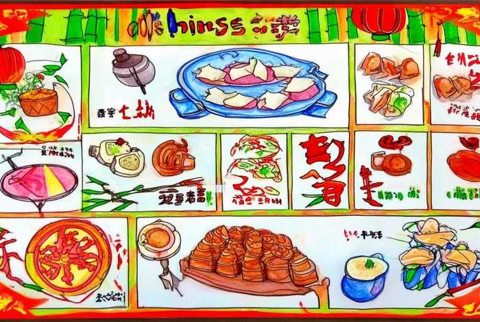 二年级下册中国美食手抄报 - 二年级下册中国美食手抄报怎么画