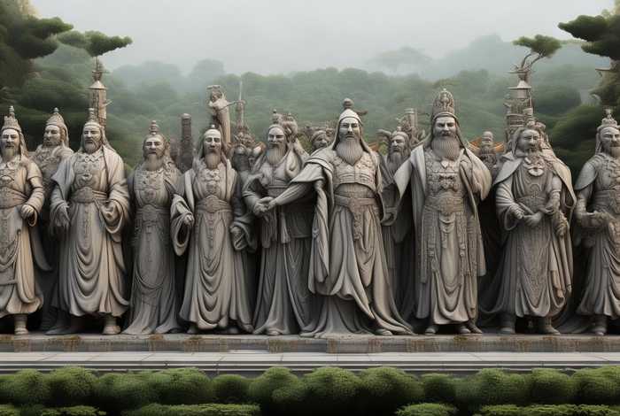 历代诸侯 历代诸侯王雕像图片 历代诸侯 历代诸侯王雕像图片