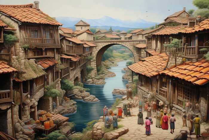 家乡历史文化绘画图片；家乡历史文化绘画图片素材