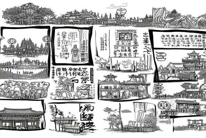 《中国历史故事集》手抄报模板黑白 《中国历史故事集》手抄报模板黑白版