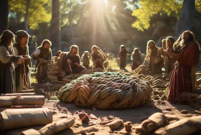 古代结绳记事的故事、古代结绳记事的故事简介