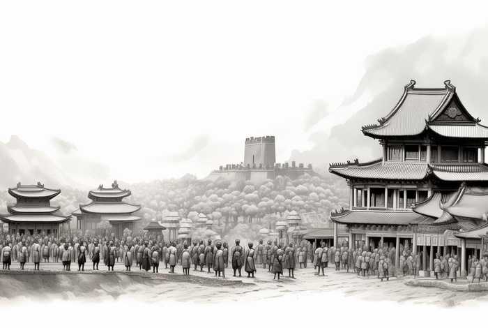 黑白画中国历史，黑白画中国历史图片