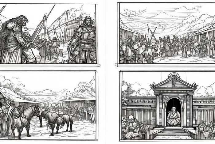 历史故事简笔画四格、历史故事简笔画四格图片 历史故事简笔画四格、历史故事简笔画四格图片