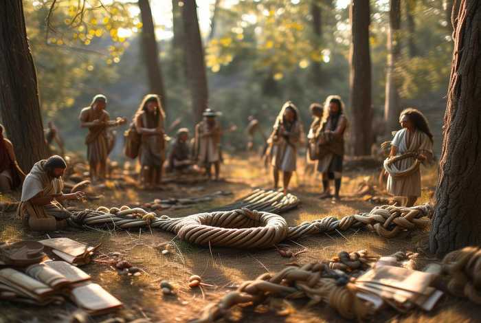古代结绳记事的故事、古代结绳记事的故事简介