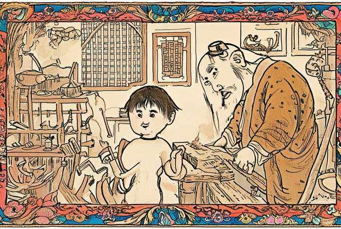 鲁班学艺中国民间故事；鲁班学艺中国民间故事手抄报