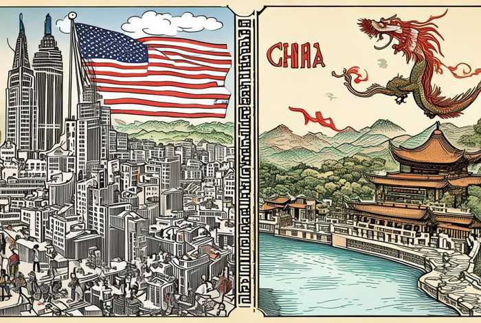 美国跟中国历史故事对比；美国跟中国历史故事对比图