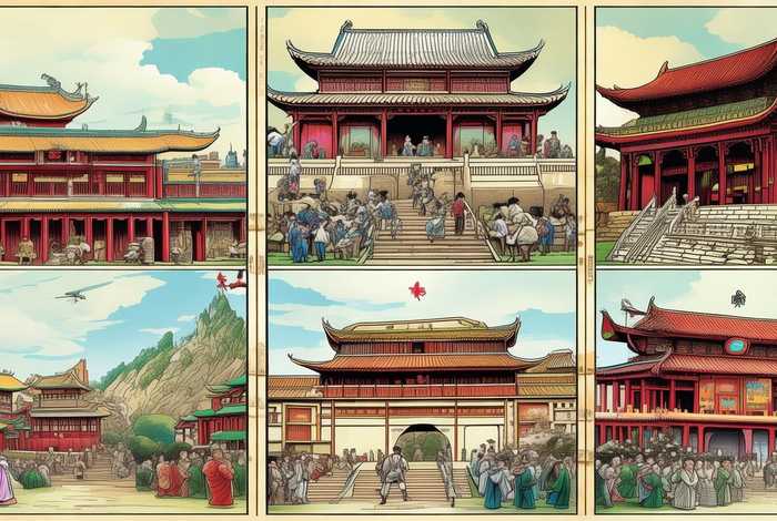 中国历史朝代漫画；中国历史朝代漫画图片