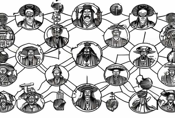 中国古代神话故事经典人物关系图，中国古代神话故事经典人物关系图简笔画