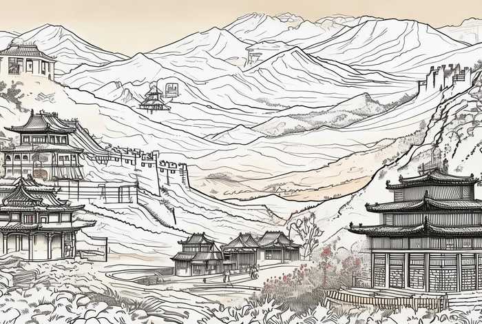 中国历史朝代故事线条画图片；中国历史朝代故事线条画图片大全