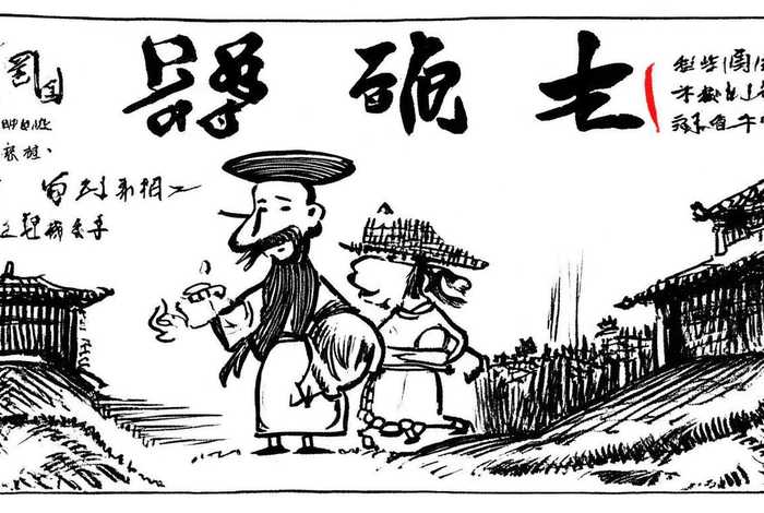中国历史讽刺漫画简笔画；中国历史讽刺漫画简笔画图片