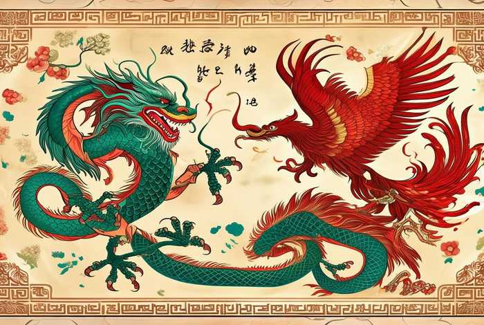 中国关于龙和凤的神话传说、中国关于龙和凤的神话传说手抄报
