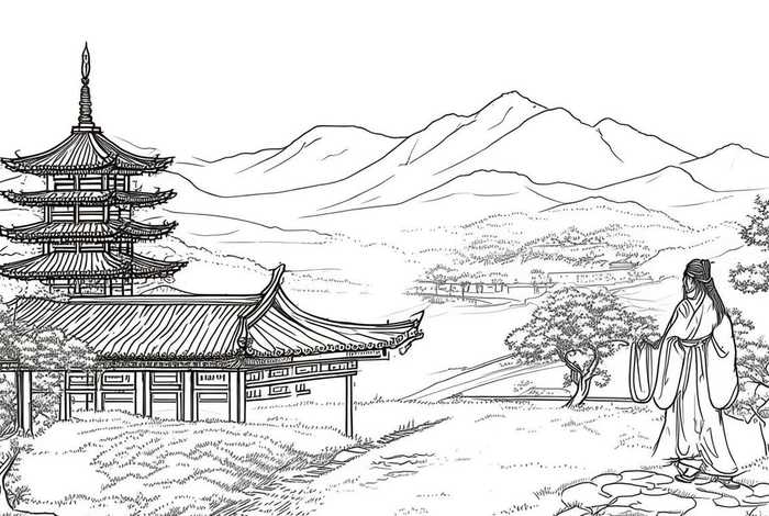 中国历史插画线稿简单 中国历史插画线稿简单又漂亮