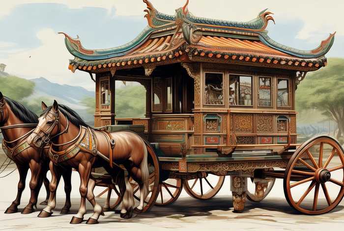 中国古代马车结构图解；中国古代马车结构图解大全