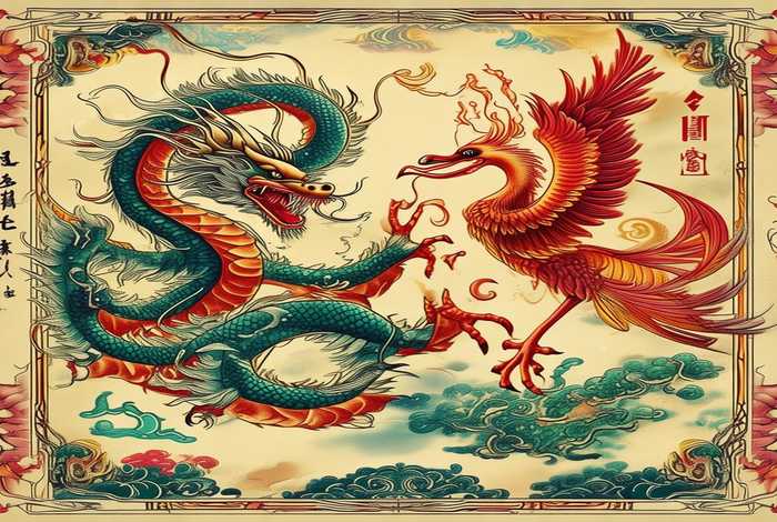 中国关于龙和凤的神话传说、中国关于龙和凤的神话传说手抄报