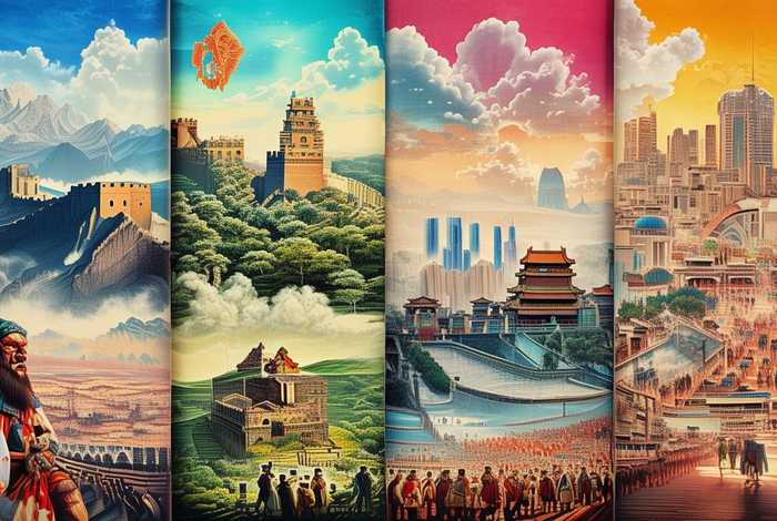中国历史发展史绘画（中国历史发展史绘画图片）