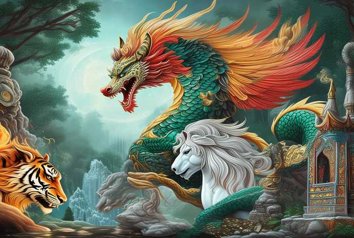 中国古代神话故事四大神兽，中国古代神话故事四大神兽图片