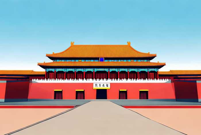 中国故宫简笔画图片；中国故宫简笔画图片彩色