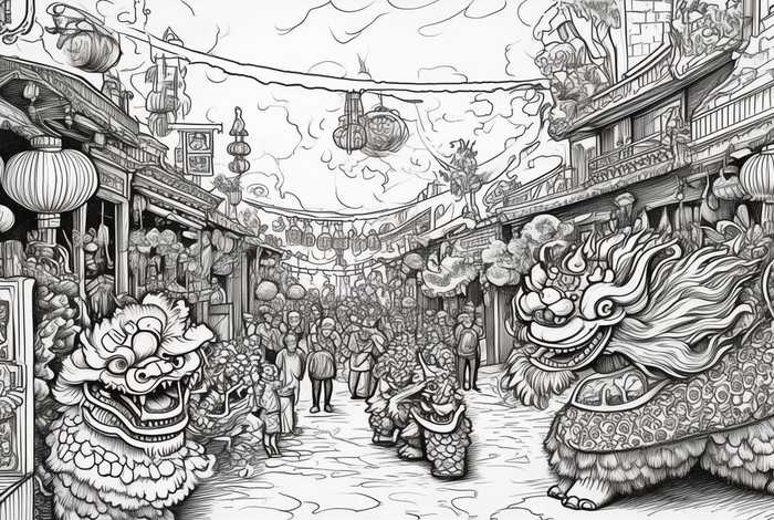 素描中国年 中国年画素描 素描中国年 中国年画素描
