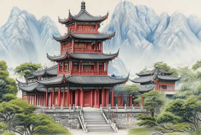 中国历史的遗迹 - 中国历史的遗迹蜡笔画
