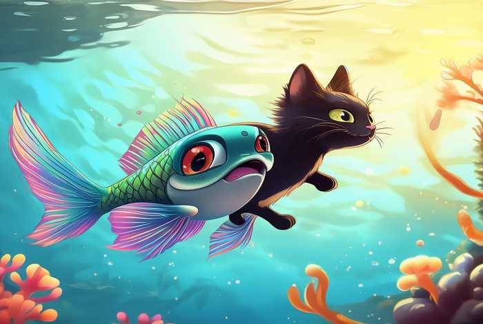 一条鱼和一只猫的故事动漫 - 一条鱼和一只猫的故事动漫图片