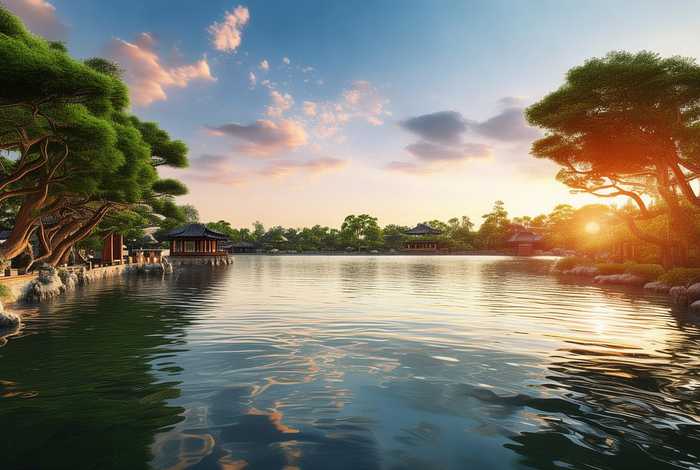 中国古代皇家 中国古代皇家园林一种固定手法是做大片湖面