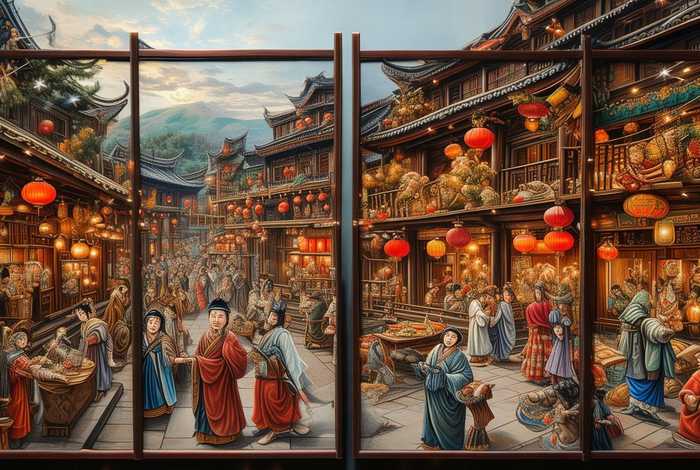 明代故事连环画 - 明代故事连环画4幅 明代故事连环画 - 明代故事连环画4幅