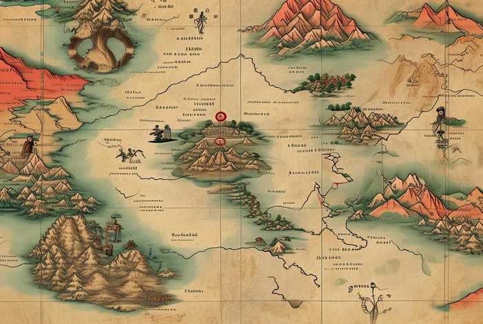 西行取经路线图绘制 - 西行取经路线图绘制图