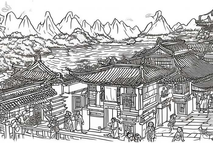 中国历史封面简笔画、中国历史封面简笔画图片