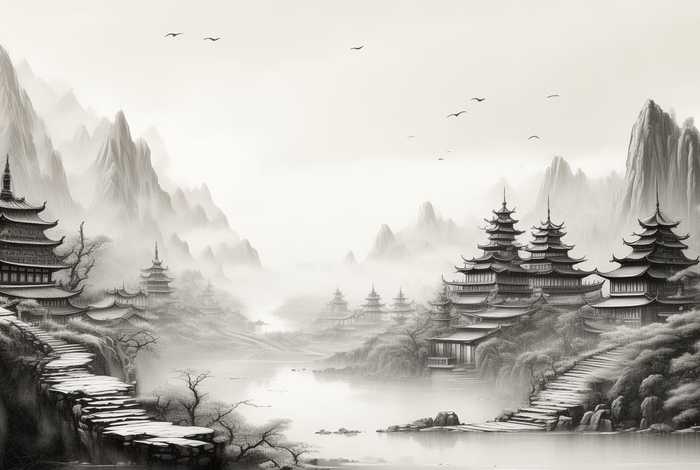 中国黑白画图片(中国黑白画图片素材) 中国黑白画图片(中国黑白画图片素材)