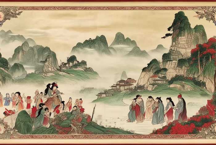 中国传统故事贴纸；中国传统故事贴纸画