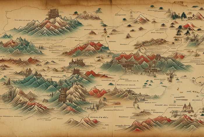 西行取经路线图绘制 - 西行取经路线图绘制图