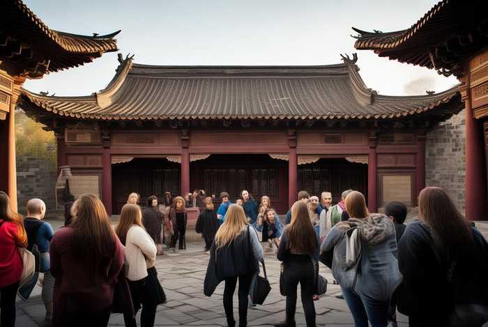 外国人参观中国历史建筑、外国人参观中国历史建筑博物馆