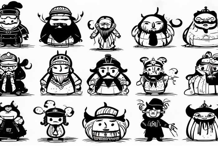 中国历史故事画简单；中国历史故事集人物简笔画