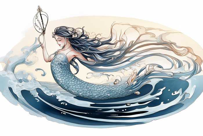中国历史故事美人鱼图片简笔画，中国历史故事美人鱼图片简笔画大全