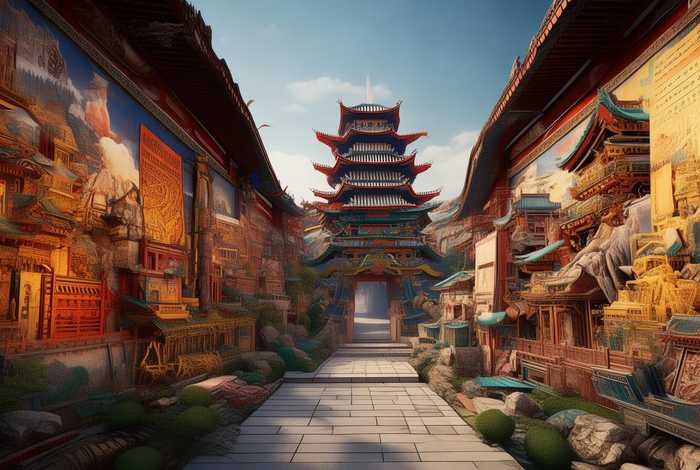 中国历史长廊文化墙电子版素材 中国历史文化长廊效果图