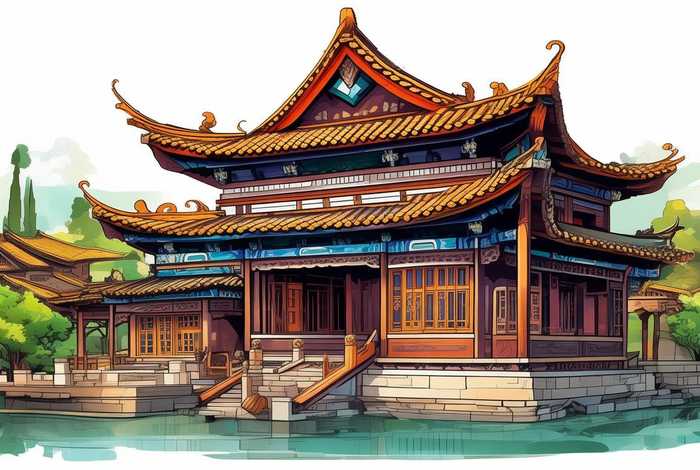 中国历史建筑简笔画;中国历史建筑简笔画彩色 中国历史建筑简笔画;中国历史建筑简笔画彩色