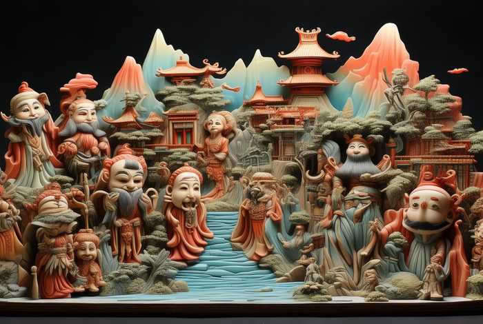 中国民间故事粘土手工作品 中国民间故事粘土手工作品图片