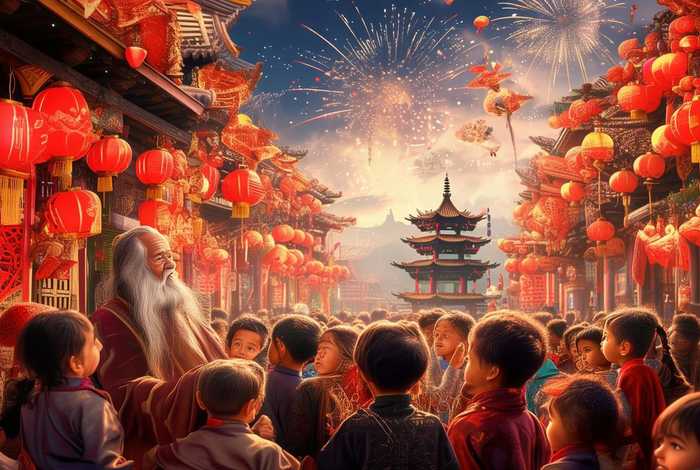 中国民俗故事春节的来历读 中国民俗故事春节的来历读后感