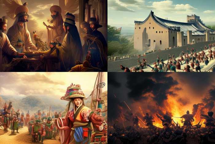 中国历史故事绘画四幅图片 - 中国历史故事绘画四幅图片怎么画