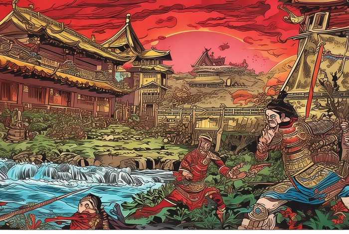 中国历史故事漫画封面手绘（中国历史故事漫画封面手绘图片）