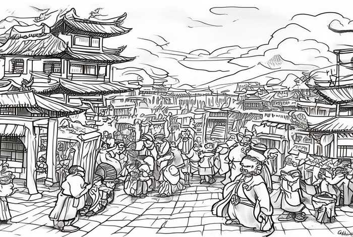 中国历史故事的插图简笔画；中国历史故事的插图简笔画图片