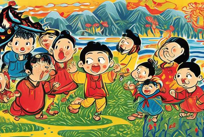 中国民间故事儿童绘画 中国民间故事绘画简单