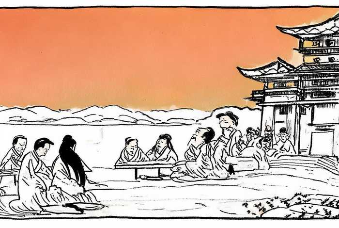 中国历史故事插图手绘，中国历史故事插图手绘简单